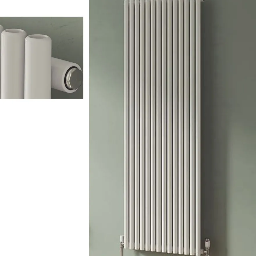 Design Röhrenradiator Espacio vertikal weiss Röhrenheizkörper Heizwand Heizung