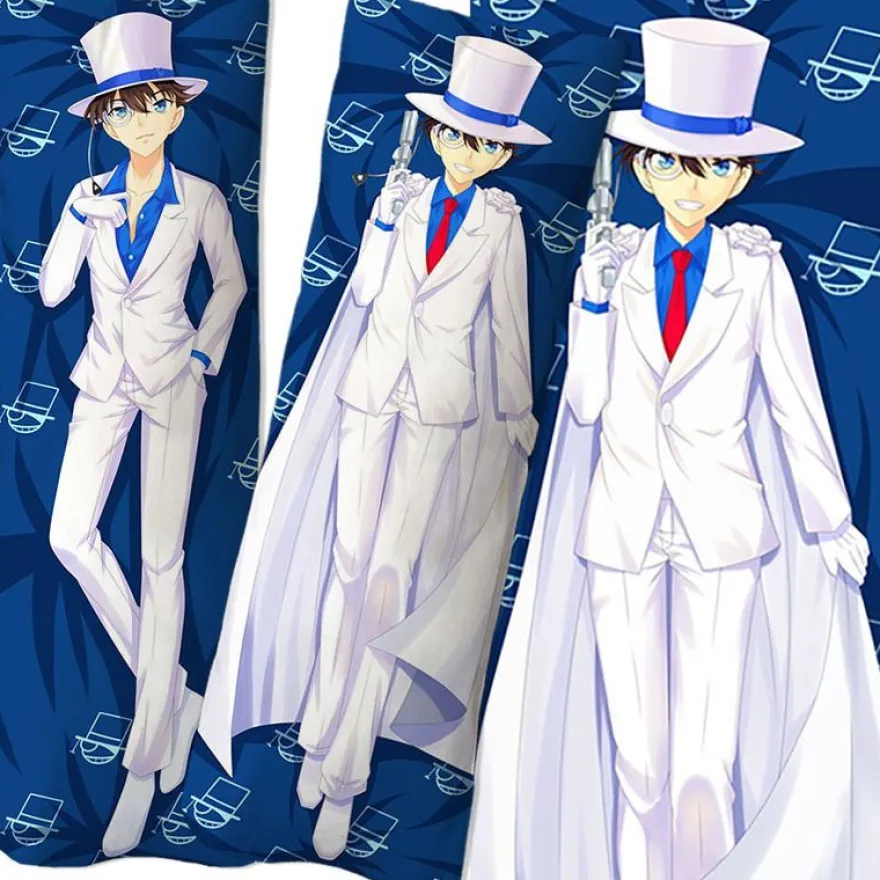 Detective Conan Long Throw Kissenbezug Doppelseitig Puppe Kissen Cover Bettwäsche