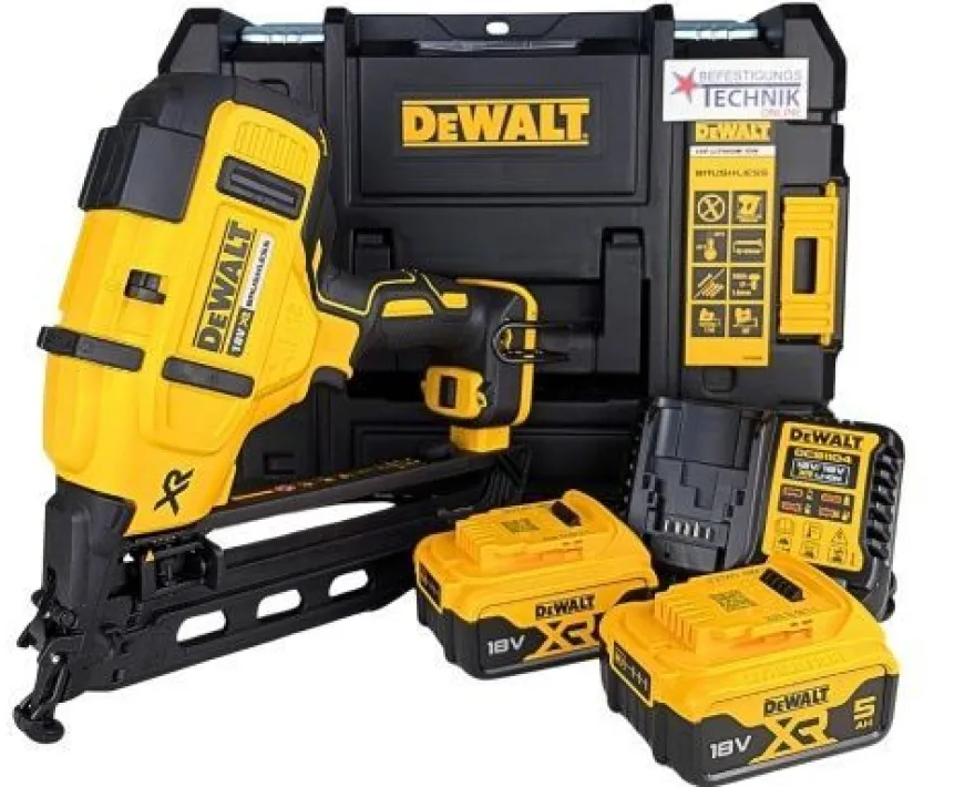 DeWALT Akku Nagler Stiftnagler Stauchkopfnagler DCN660P2 18V 2x5,0 Ah 32-64mm 20° BR