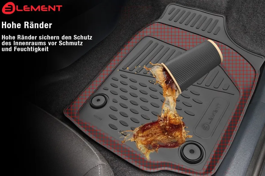 3D Gummimatten Fussmatten fur NISSAN Titan XD Crew Cab 2016-2018 pick-up, 4 tlg