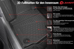 3D Gummimatten Fussmatten fur NISSAN Titan XD Crew Cab 2016-2018 pick-up, 4 tlg