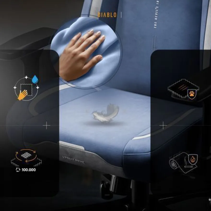 DIABLO Gaming-Sessel aus Stoff X. EYE PRIME Normal Size Meta Ocean
