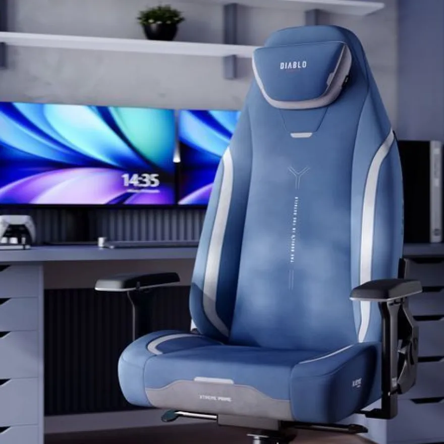 DIABLO Gaming-Sessel aus Stoff X. EYE PRIME Normal Size Meta Ocean