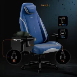 DIABLO Gaming-Sessel aus Stoff X. EYE PRIME Normal Size Meta Ocean