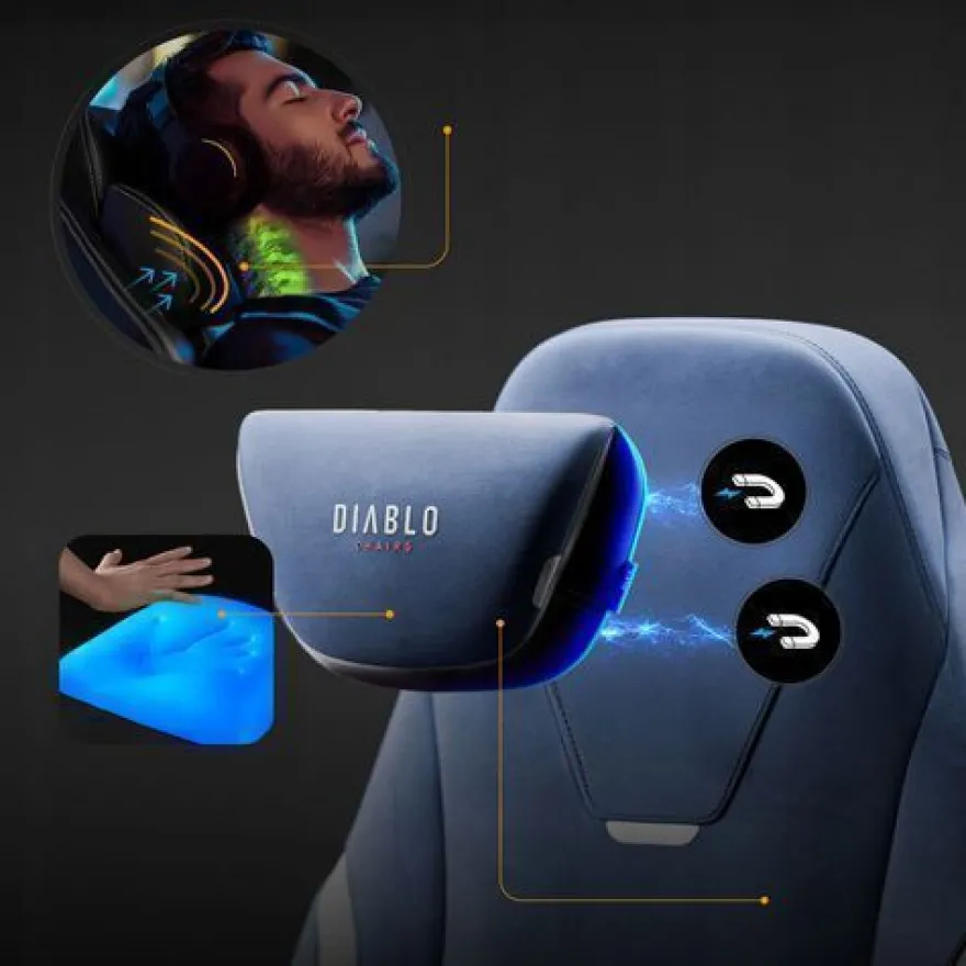 DIABLO Gaming-Sessel aus Stoff X. EYE PRIME Normal Size Meta Ocean