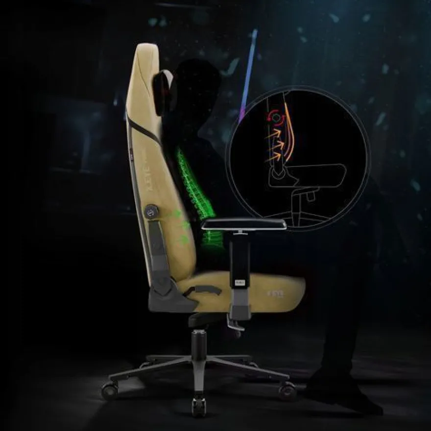 Diablo X. Eye Prime Gaming Stuhl mit Kühlfunktion BürostuhlGröße Normal, Broken Gold