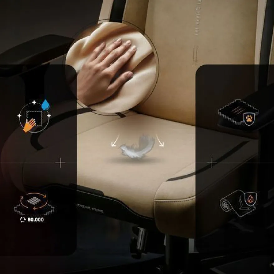 Diablo X. Eye Prime Gaming Stuhl mit Kühlfunktion BürostuhlGröße Normal, Broken Gold
