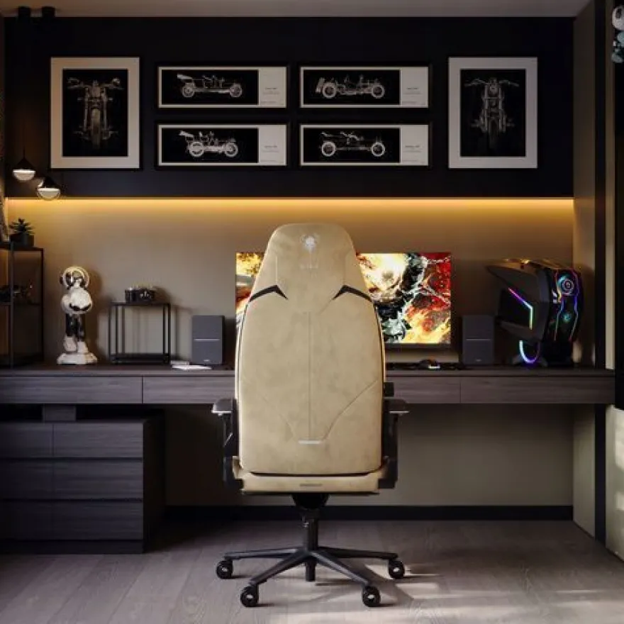 Diablo X. Eye Prime Gaming Stuhl mit Kühlfunktion BürostuhlGröße Normal, Broken Gold