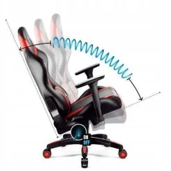 Diablo X-Horn Gaming Stuhl Bürostuhl Schreibtischstuhl Schwarz-Rot, Größe Small