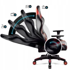 Diablo X-Horn Gaming Stuhl Bürostuhl Schreibtischstuhl Schwarz-Rot, Größe Small