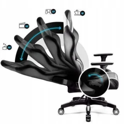 Diablo X-Horn Gaming Stuhl Bürostuhl Schreibtischstuhl Schwarz-Weiß, Größe Normal