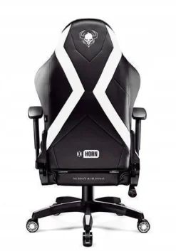 Diablo X-Horn Gaming Stuhl Bürostuhl Schreibtischstuhl Schwarz-Weiß, Größe Normal