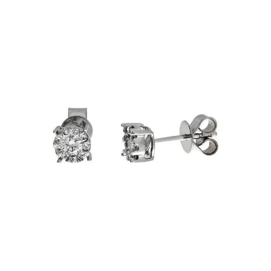 Diamantohrstecker Ohrstecker - 18K 750/- Weißgold - 0.49 ct