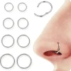 Diamday 8 Stück Nasenpiercing Ringe 16G/18G Chirurgenstahl Septum Ring Hoop