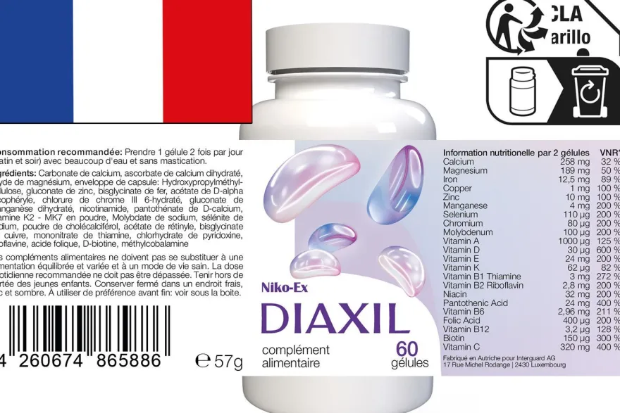 Diaxil - 180 Kapseln (3 x 60 Kapseln) - 3er Pack