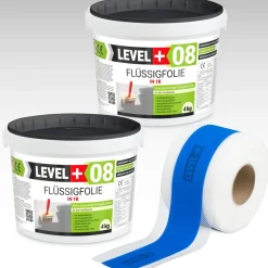 Dichtset Flüssigfolie 8kg Wassersperre Bad Dusche Dichtband Wasserdicht SET297