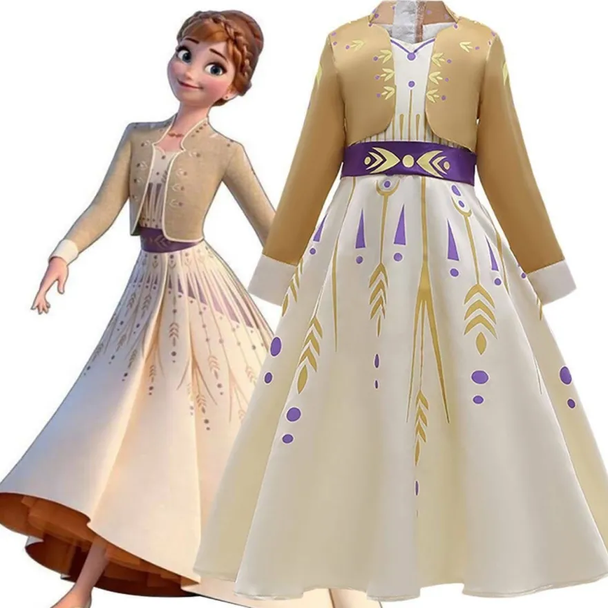 Die Eiskonigin Elsa Anna Prinzessin Halloween Kostume Madchen Party Kleider
