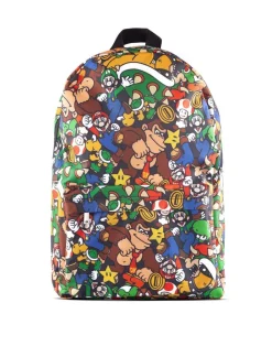 Difuzed Nintendo Rucksack - Super Mario Charaktere Backpack Tasche Luigi Toad