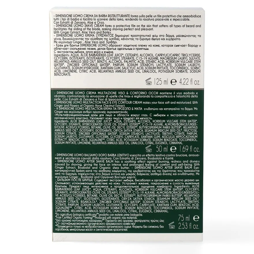 Dimensione UOMO Geschenk Box mit Rasiercreme, After Shave Balsam & Gesichts-/Augen