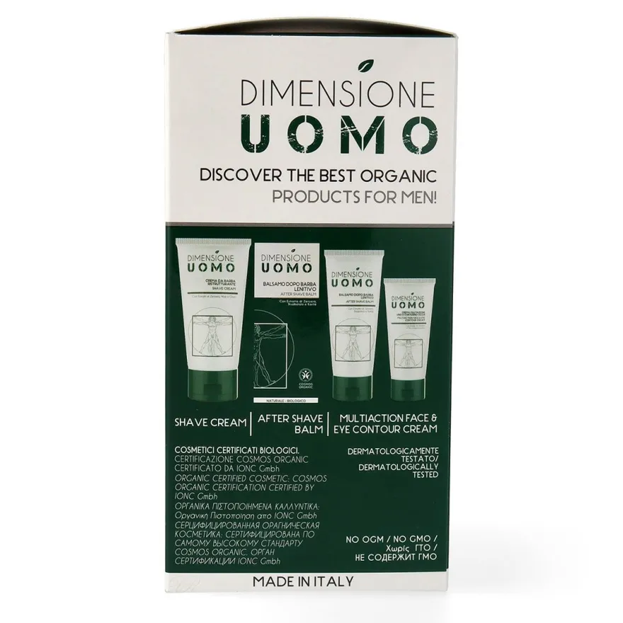 Dimensione UOMO Geschenk Box mit Rasiercreme, After Shave Balsam & Gesichts-/Augen