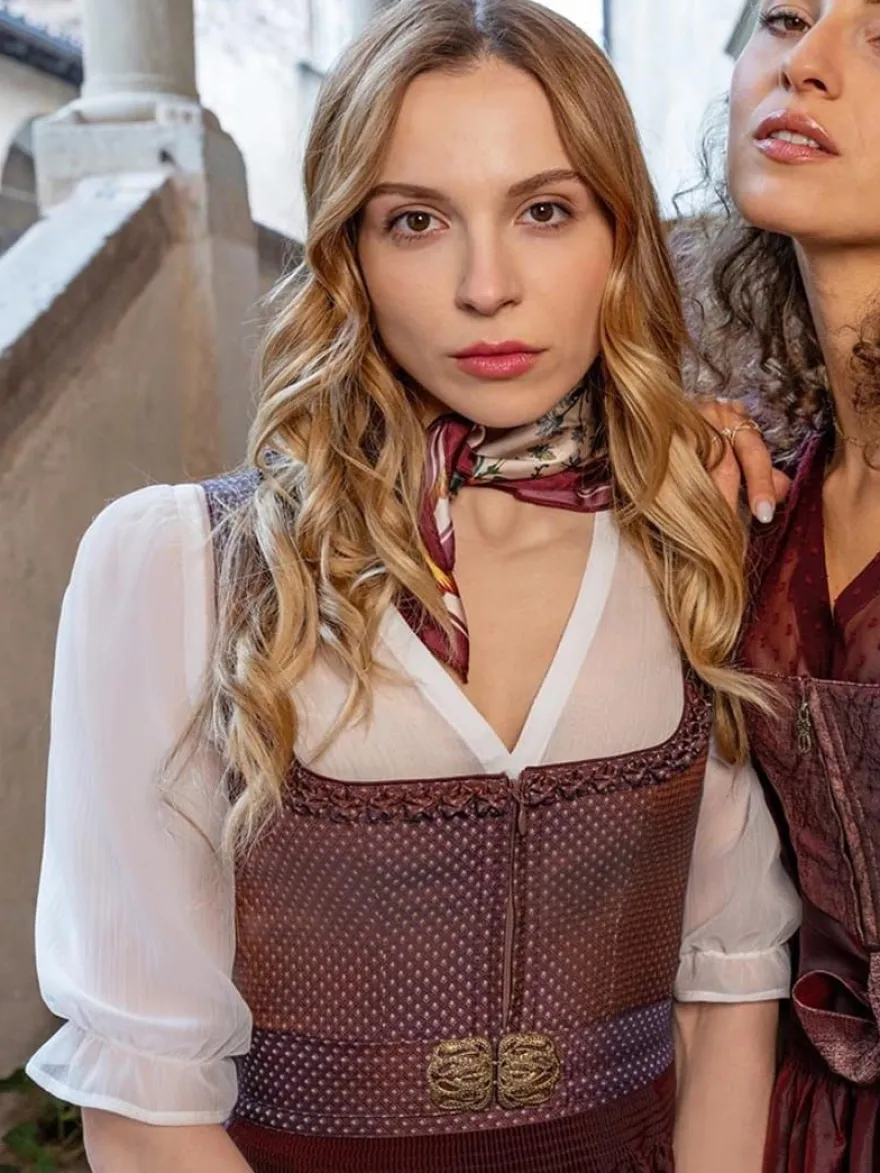 Dirndlbluse Schierling Puffarm ecru