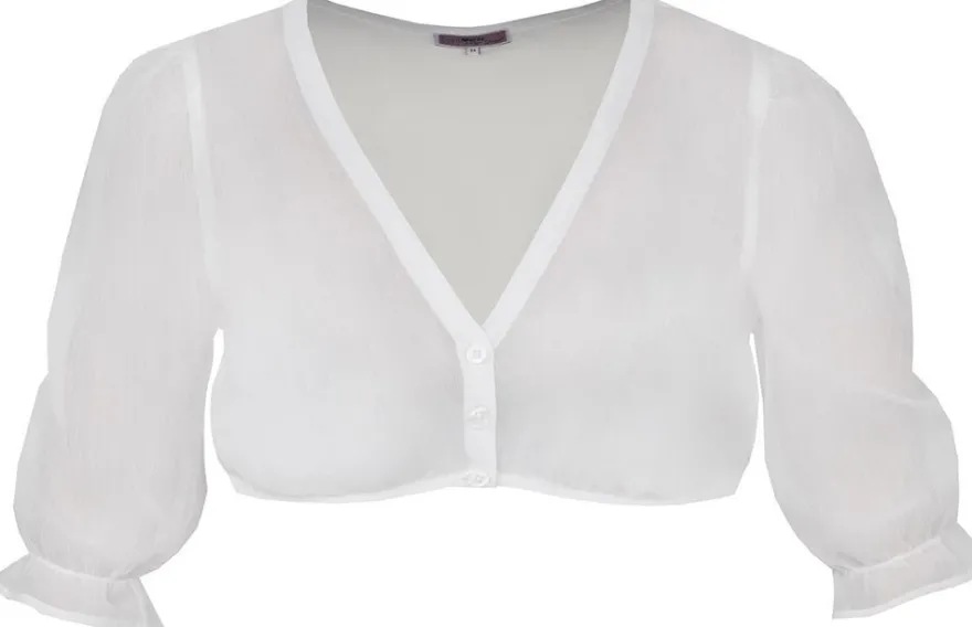 Dirndlbluse Schierling Puffarm ecru
