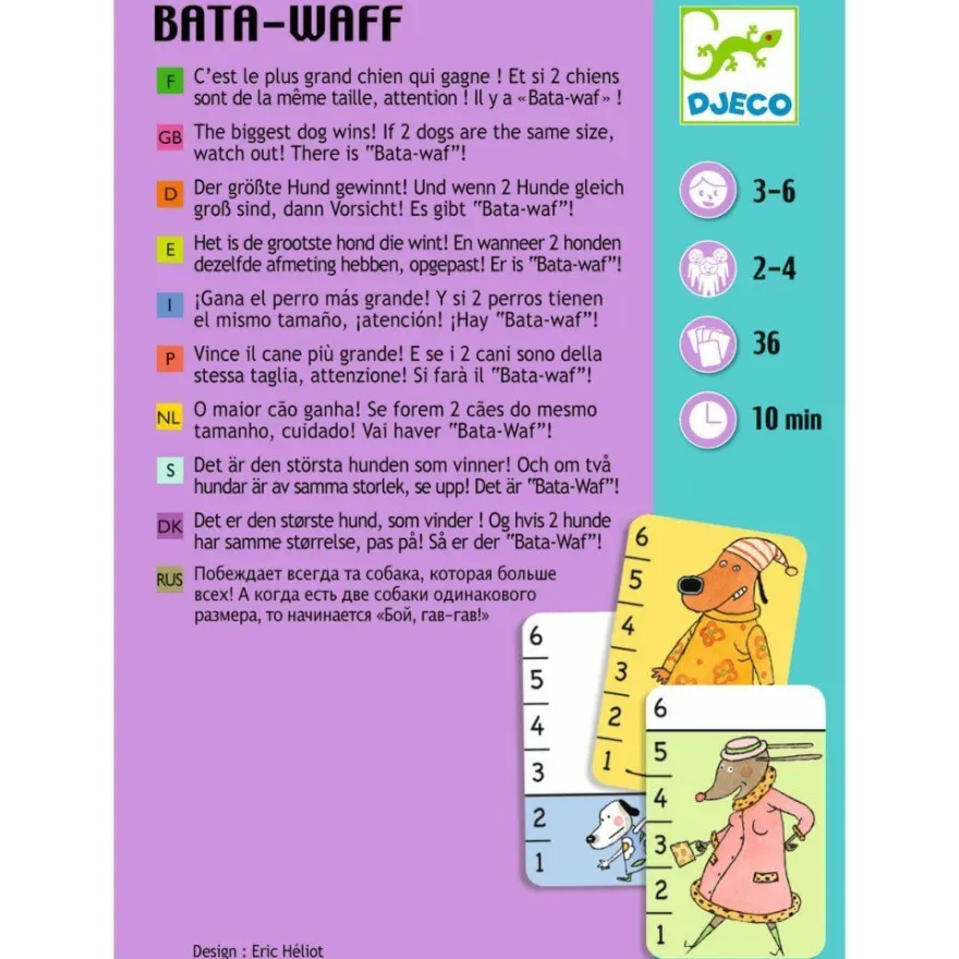 DJECO Kartenspiel für Kinder Bata-Waf