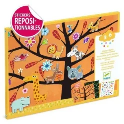 Djeco Sticker - Tiere auf dem Baum