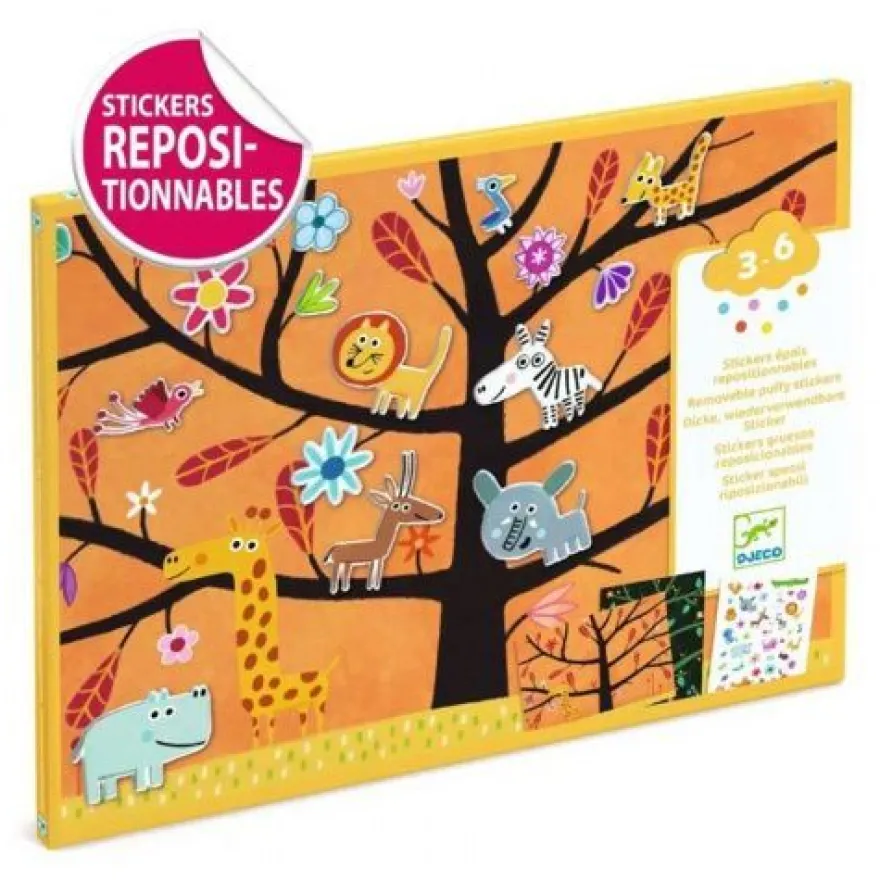 Djeco Sticker - Tiere auf dem Baum