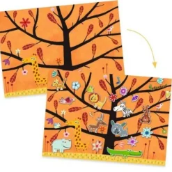Djeco Sticker - Tiere auf dem Baum