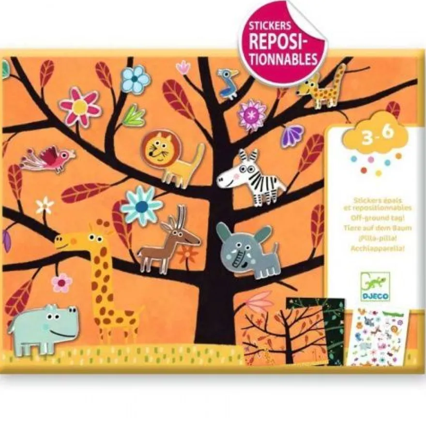 Djeco Sticker - Tiere auf dem Baum