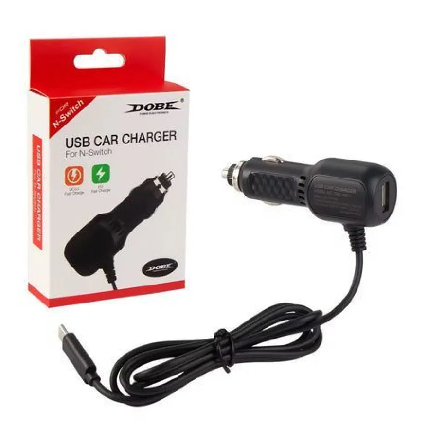 DOBE 1,2m KFZ Auto Ladegerät Kabel für Nintendo Switch / Lite / OLED / Switch 2 USB-C