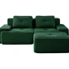 Dolamaní Boneless Modulares 2-Sitzer Sofa + 1 Hocker, Cord, Montagefrei