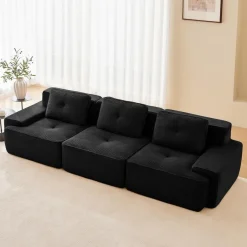 Dolamaní Boneless Modulares 3-Sitzer-Sofa Cord, Montagefrei, Tiefersitz