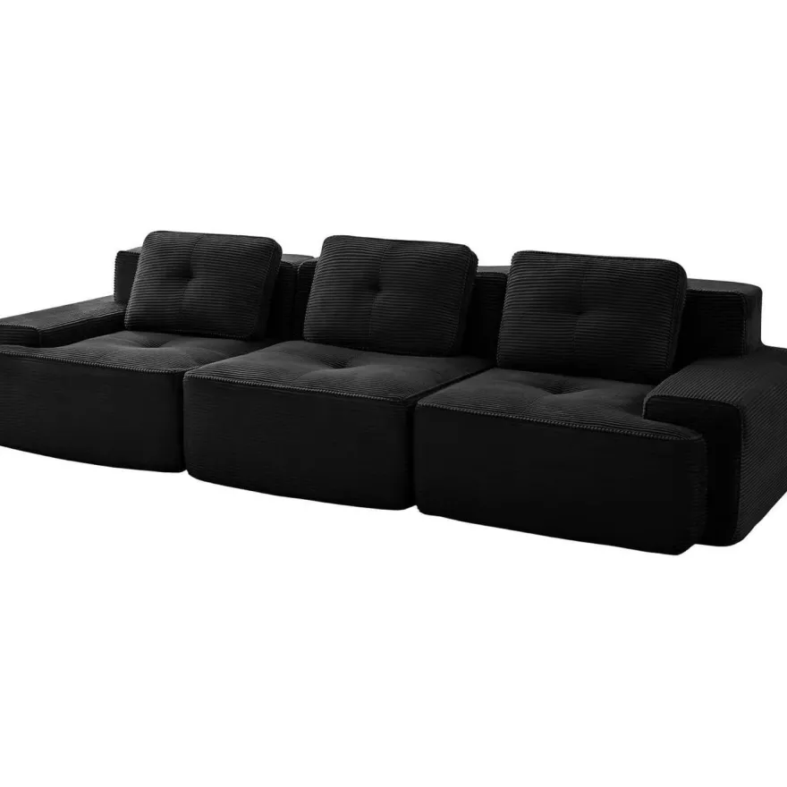 Dolamaní Boneless Modulares 3-Sitzer-Sofa Cord, Montagefrei, Tiefersitz
