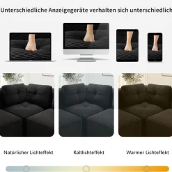 Dolamaní 4-Sitzer Ecksofa aus Cordstoff, modular, ohne Montage, hochelastische