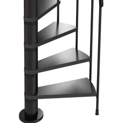 Dolle Spindeltreppe Calgary Anthrazit 244,8-280,8cm Geschosshoehe Ø120cm