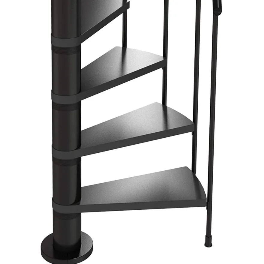 Dolle Spindeltreppe Calgary Anthrazit 244,8-280,8cm Geschosshoehe Ø120cm