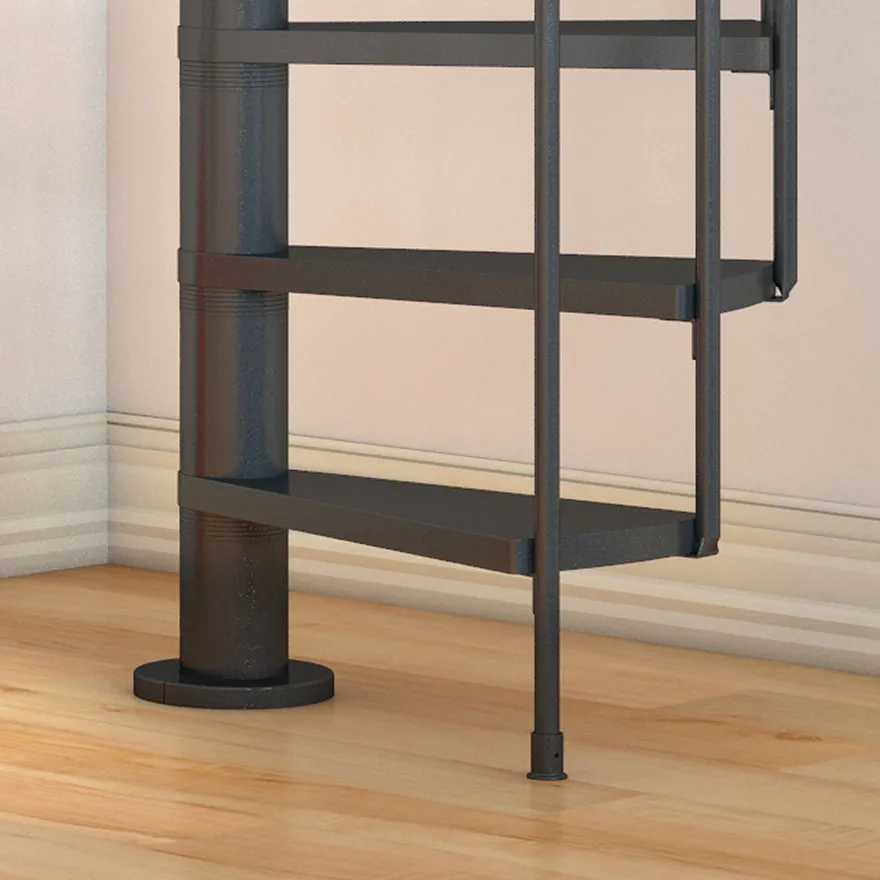 Dolle Spindeltreppe Calgary Anthrazit 244,8-280,8cm Geschosshoehe Ø120cm