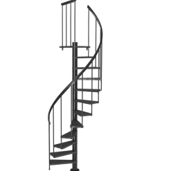 Dolle Spindeltreppe Calgary Anthrazit 244,8-280,8cm Geschosshoehe Ø120cm