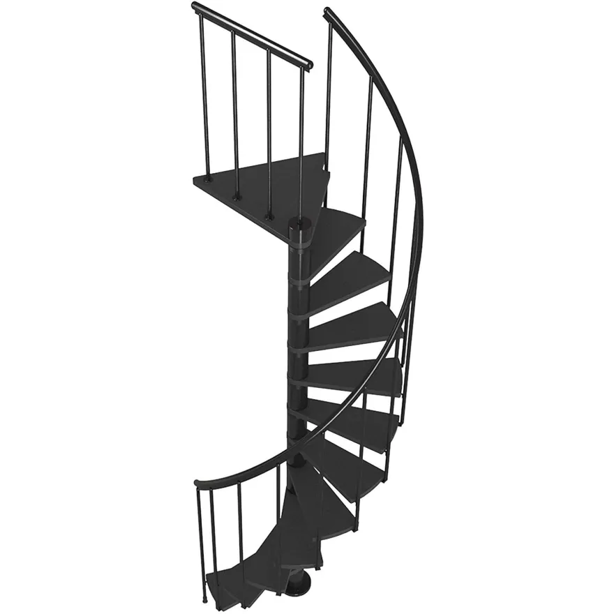 Dolle Spindeltreppe Calgary Anthrazit 244,8-280,8cm Geschosshoehe Ø120cm