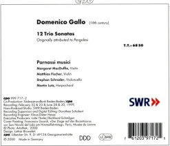 Domenico Gallo (1730-1768): 12 Triosonaten - CPO 0761203971725