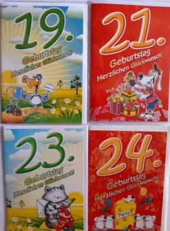 1 Doppelkarte Umschlag Geburtstagskarte, Grußkarte Teenager Teens + Twens