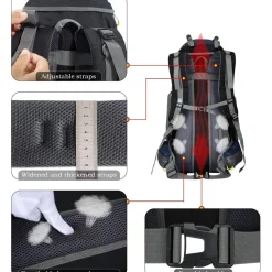Doshwin 70L Trekkingrucksack Campingrucksack Reiserucksack Wanderrucksack Damen