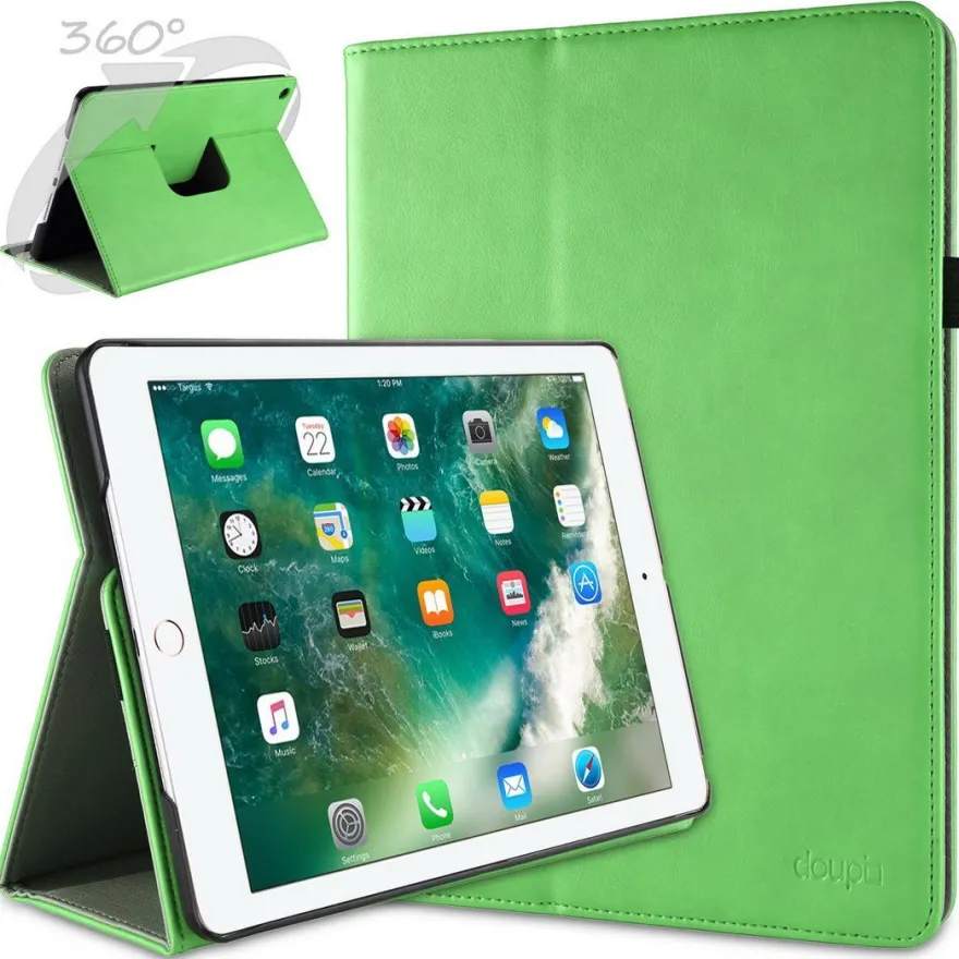 doupi 360 drehbar Deluxe Schutzhülle iPad Pro 9.7 Smart Leder Cover Case Tasche Folie
