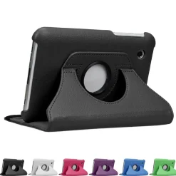 doupi 360 Grad Hülle Samsung Tab 2 7 / 10,1 Kunstleder Cover Case Ständer Etui Tasche