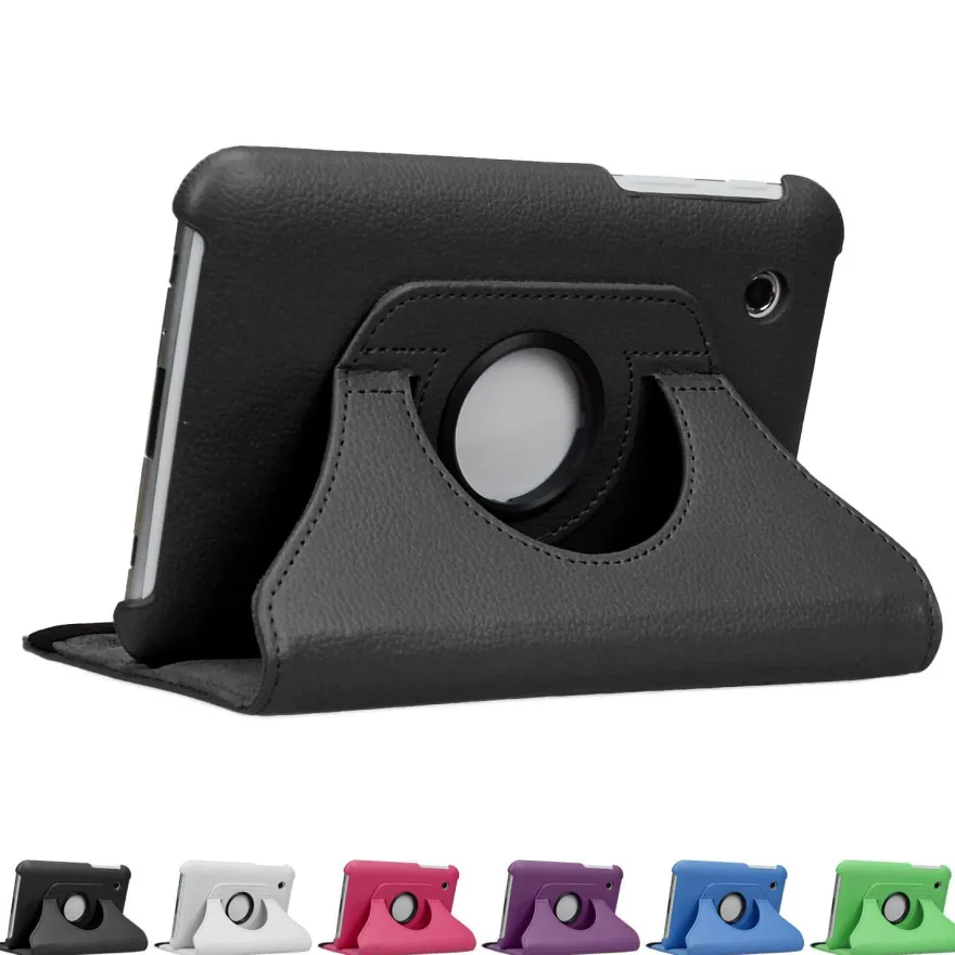 doupi 360 Grad Hülle Samsung Tab 2 7 / 10,1 Kunstleder Cover Case Ständer Etui Tasche