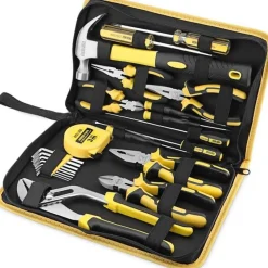 DOWELL 24-teiliges Hausbesitzer-Werkzeug-Set mit tragbarer Werkzeugtasche