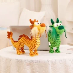 Drachen Plüschtier Spielzeug Vierkrallige Goldene Plüschpuppe