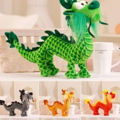Drachen Plüschtier Spielzeug Vierkrallige Goldene Plüschpuppe
